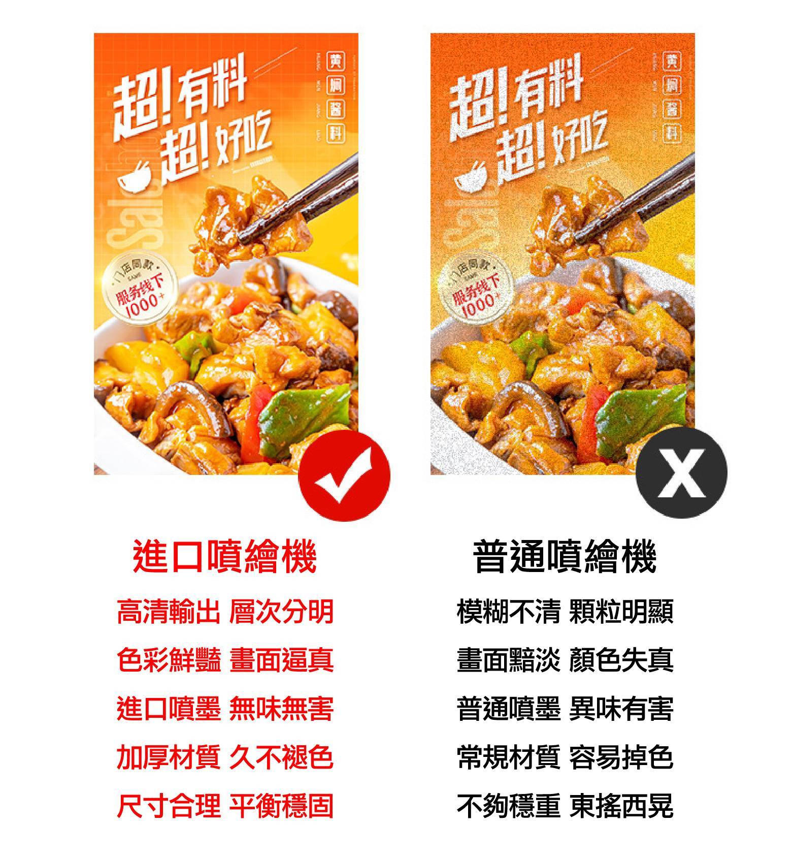 快幕秀展架 印刷畫質清晰度對比細節