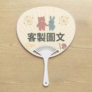 荷葉扇 滿版植物圖騰與星月元素兩款設計產品合照